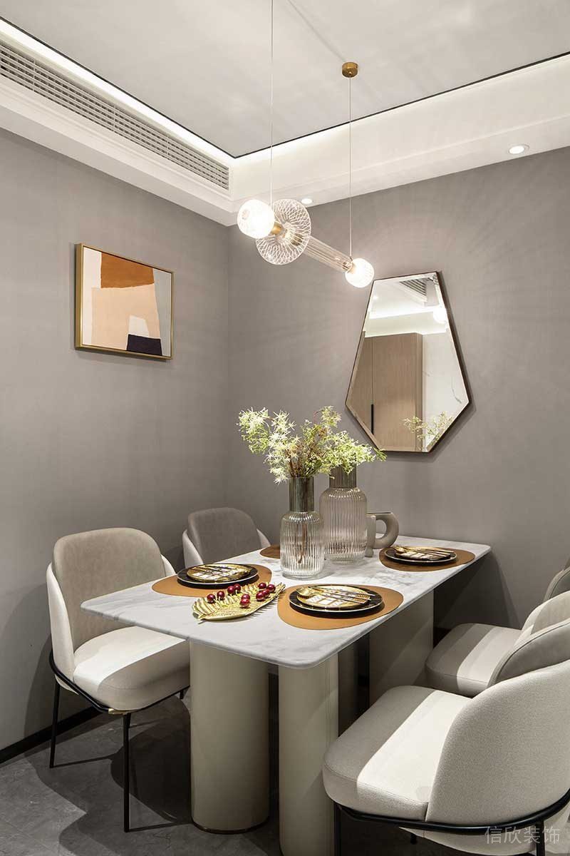 深圳鹽田區(qū)現(xiàn)代輕奢風(fēng)家庭住房裝修設(shè)計案例餐桌 深圳鹽田區(qū)現(xiàn)代輕奢風(fēng)家庭住房裝修設(shè)計案例餐桌