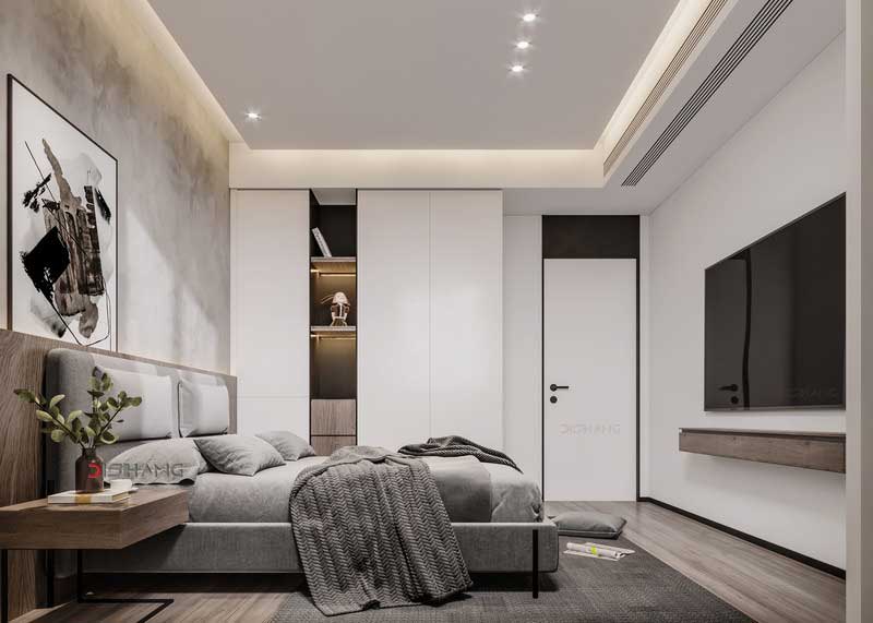 南山區(qū)現(xiàn)代北歐風(fēng)格家居住宅裝修次臥