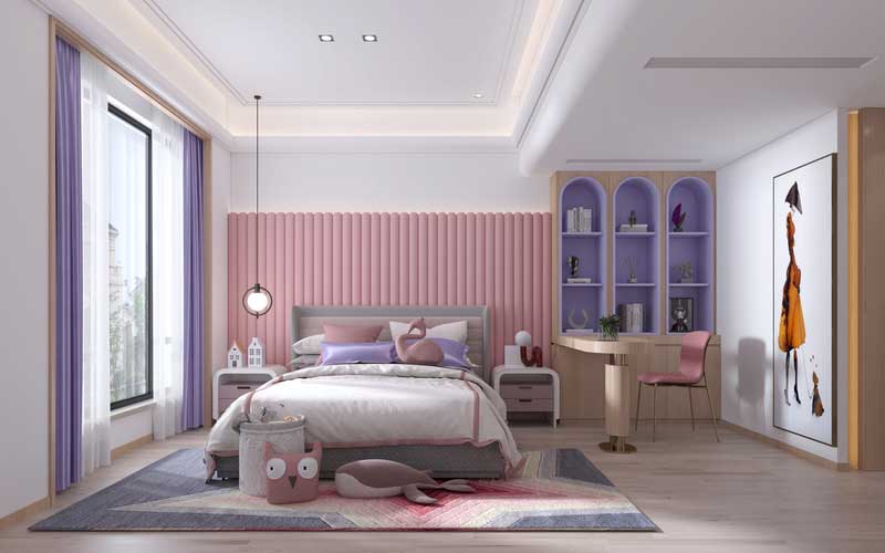 深圳南山區(qū)前海輕奢風(fēng)格新房三居室裝修兒童房