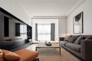 深圳龍崗坂田輕奢風格新房裝修設(shè)計客廳效果圖