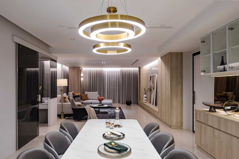 深圳羅湖輕奢風(fēng)格家庭新房裝修設(shè)計(jì)工程餐廳 深圳羅湖輕奢風(fēng)格家庭新房裝修設(shè)計(jì)工程餐廳