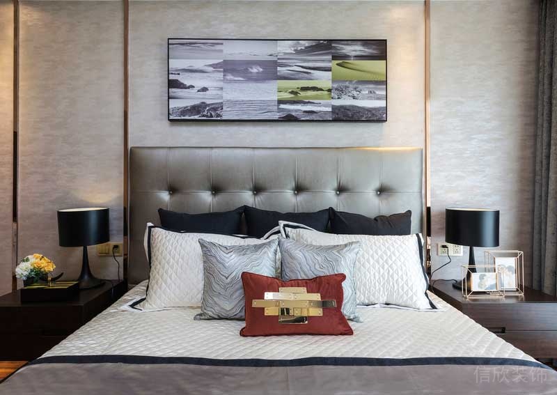 深圳龍華觀瀾現(xiàn)代輕奢家庭別墅裝飾設(shè)計(jì)主臥 深圳龍華觀瀾現(xiàn)代輕奢家庭別墅裝飾設(shè)計(jì)主臥