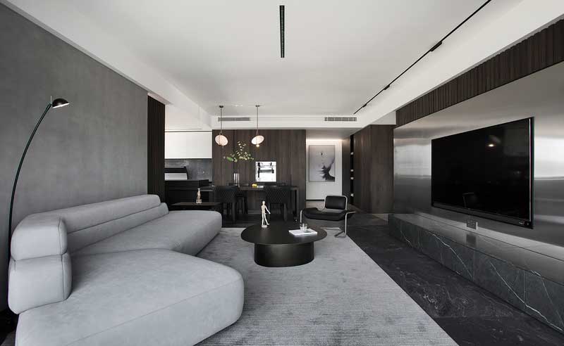 深圳鹽田美式極簡風(fēng)家庭新房裝修工程案例客餐廳 深圳鹽田美式極簡風(fēng)家庭新房裝修工程案例客餐廳