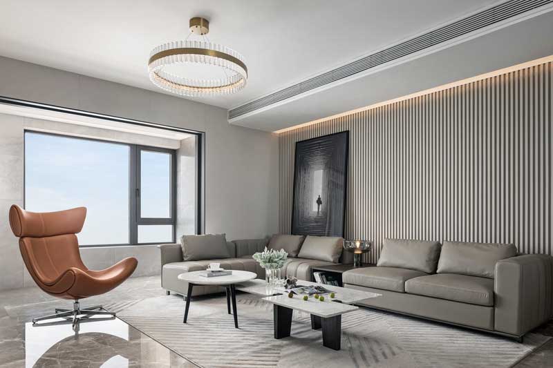 門深圳鹽田現(xiàn)代簡(jiǎn)約家居住宅裝修設(shè)計(jì)客廳沙發(fā)休閑區(qū)