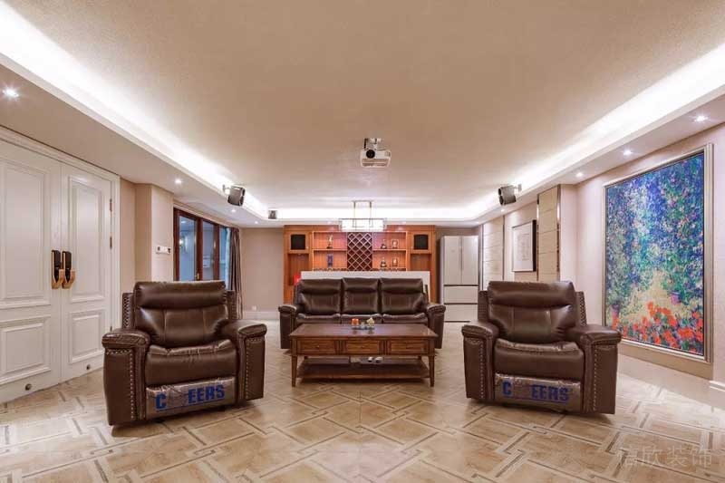 深圳寶安碧桂園簡(jiǎn)歐風(fēng)格別墅樣板間設(shè)計(jì)影音室