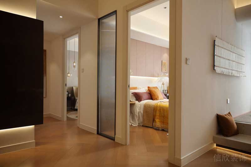 深圳羅湖區(qū)現(xiàn)代輕奢風(fēng)200平方家庭住房裝修廊道 深圳羅湖區(qū)現(xiàn)代輕奢風(fēng)200平方家庭住房裝修廊道