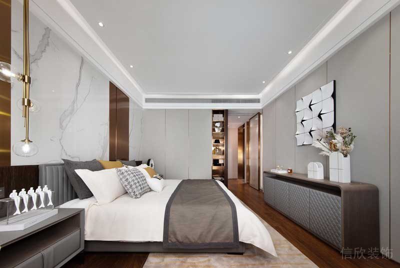 深圳龍崗坂田萬(wàn)科第五園輕奢風(fēng)大戶型樣板間設(shè)計(jì)主臥 深圳龍崗坂田萬(wàn)科第五園輕奢風(fēng)大戶型樣板間設(shè)計(jì)主臥
