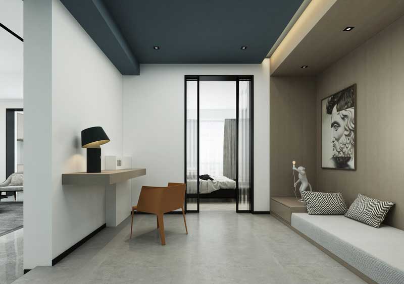 深圳南山華僑城簡約風(fēng)格家庭住房裝修書房效果圖