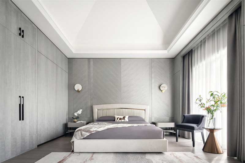 深圳南山區(qū)西麗簡約風(fēng)格別墅裝修主臥