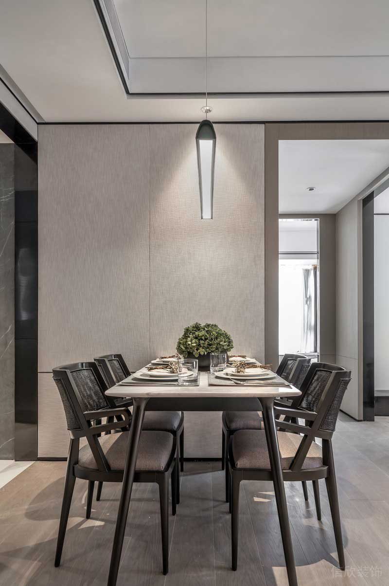 深圳寶安現(xiàn)代簡約樣板房裝修設(shè)計餐廳