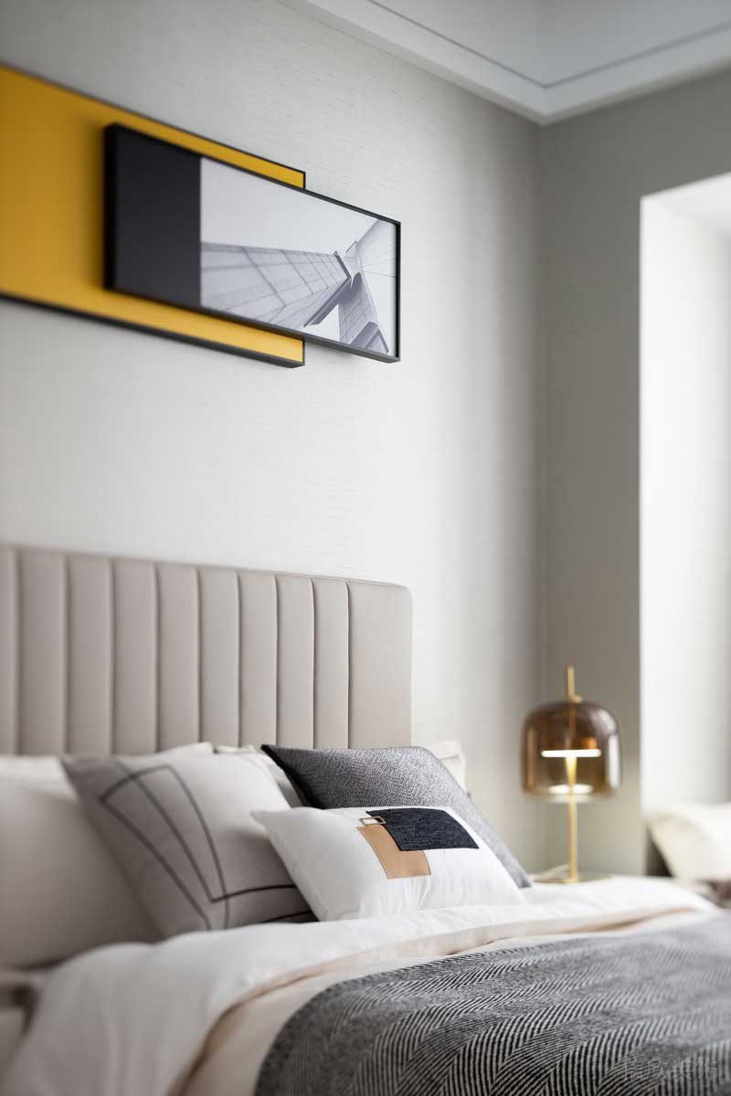 深圳龍崗坂田萬(wàn)科第五園輕奢風(fēng)大戶型樣板間設(shè)計(jì)次臥床品 深圳龍崗坂田萬(wàn)科第五園輕奢風(fēng)大戶型樣板間設(shè)計(jì)次臥床品