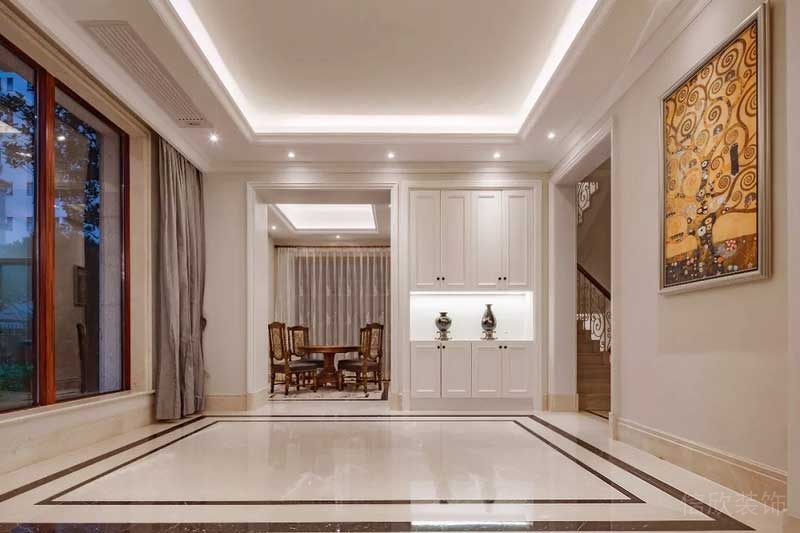 深圳寶安碧桂園簡(jiǎn)歐風(fēng)格別墅樣板間設(shè)計(jì)玄關(guān)
