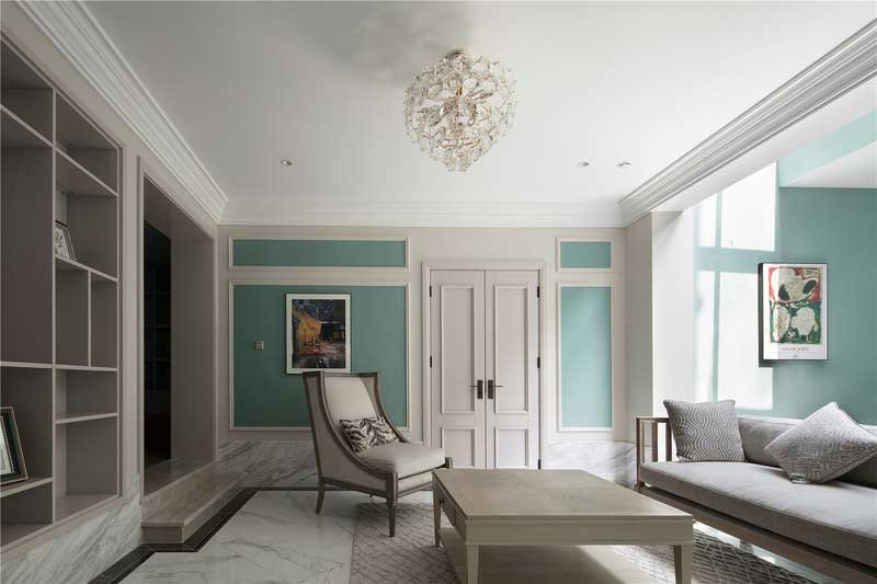 深圳福田金色調(diào)輕奢風(fēng)家庭裝修起居室 深圳福田金色調(diào)輕奢風(fēng)家庭裝修起居室