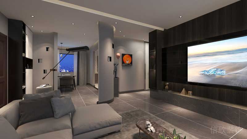 深圳羅湖區(qū)后現(xiàn)代家庭住房裝修設(shè)計方案客廳電視背景墻 深圳羅湖區(qū)后現(xiàn)代家庭住房裝修設(shè)計方案客廳電視背景墻