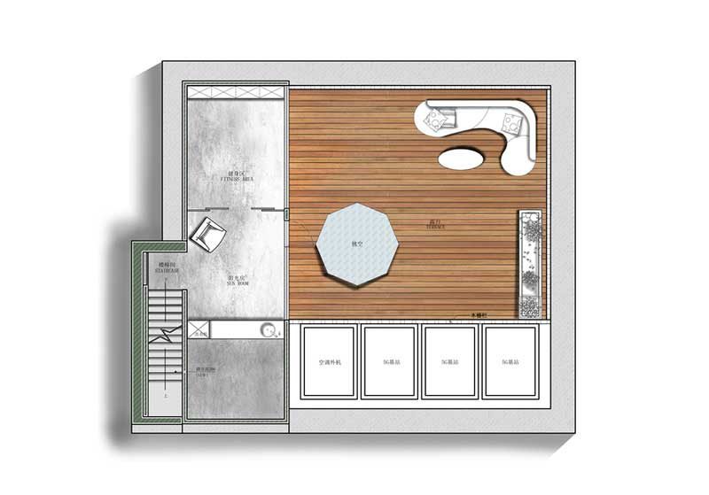 鹽田區(qū)極簡(jiǎn)風(fēng)格辦公室裝修設(shè)計(jì)露臺(tái)花園休閑區(qū)彩色平面布置圖 鹽田區(qū)極簡(jiǎn)風(fēng)格辦公室裝修設(shè)計(jì)露臺(tái)花園休閑區(qū)彩色平面布置圖