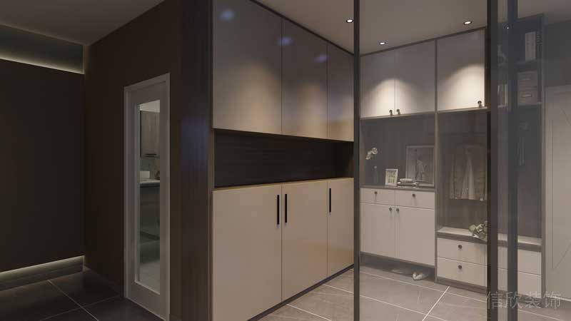 深圳羅湖現(xiàn)代美式家庭套房裝修實(shí)景圖玄關(guān) 深圳羅湖現(xiàn)代美式家庭套房裝修實(shí)景圖玄關(guān)