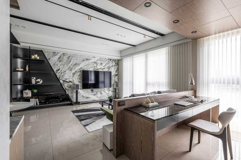 深圳福田區(qū)現(xiàn)代風(fēng)格家庭新房裝修工程案例開放式書房 深圳福田區(qū)現(xiàn)代風(fēng)格家庭新房裝修工程案例開放式書房