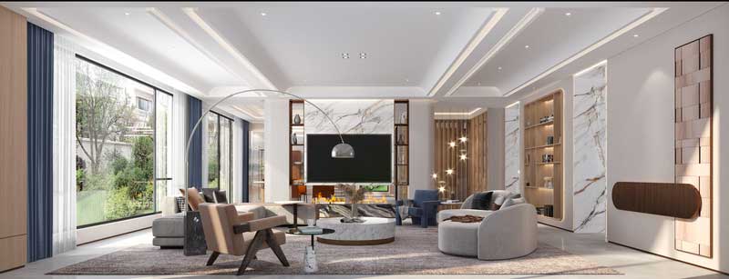 深圳南山區(qū)西麗輕奢新中式舊房三居室裝修客廳 深圳南山區(qū)西麗輕奢新中式舊房三居室裝修客廳