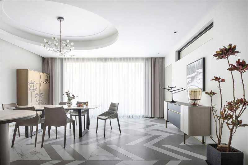 深圳龍華區(qū)現(xiàn)代中式風(fēng)格舊房裝修改造完工后實景圖餐廳天花 深圳龍華區(qū)現(xiàn)代中式風(fēng)格舊房裝修改造完工后實景圖餐廳天花