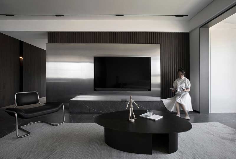 深圳鹽田美式極簡風(fēng)家庭新房裝修工程案例客廳電視背景墻 深圳鹽田美式極簡風(fēng)家庭新房裝修工程案例客廳電視背景墻