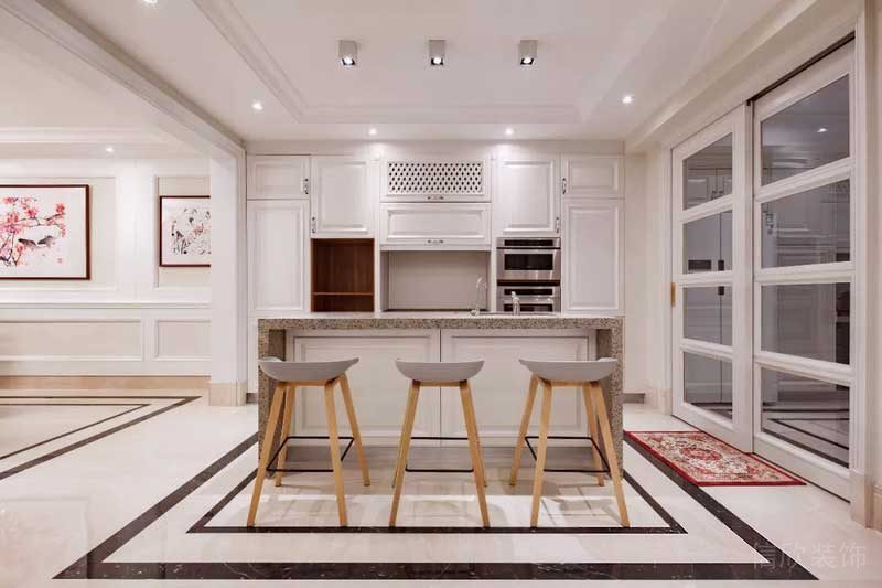 深圳寶安碧桂園簡(jiǎn)歐風(fēng)格別墅樣板間設(shè)計(jì)吧臺(tái)