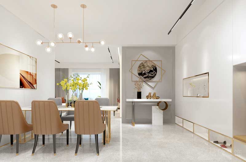 深圳福田區(qū)輕奢風(fēng)格家庭三居室裝修設(shè)計(jì)餐廳 深圳福田區(qū)輕奢風(fēng)格家庭三居室裝修設(shè)計(jì)餐廳