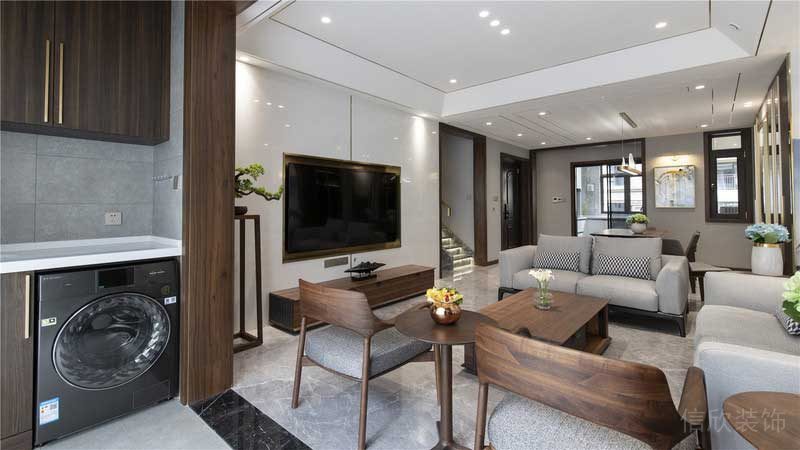 深圳南山新中式風(fēng)格家居裝修客廳休閑椅 深圳南山新中式風(fēng)格家居裝修客廳休閑椅