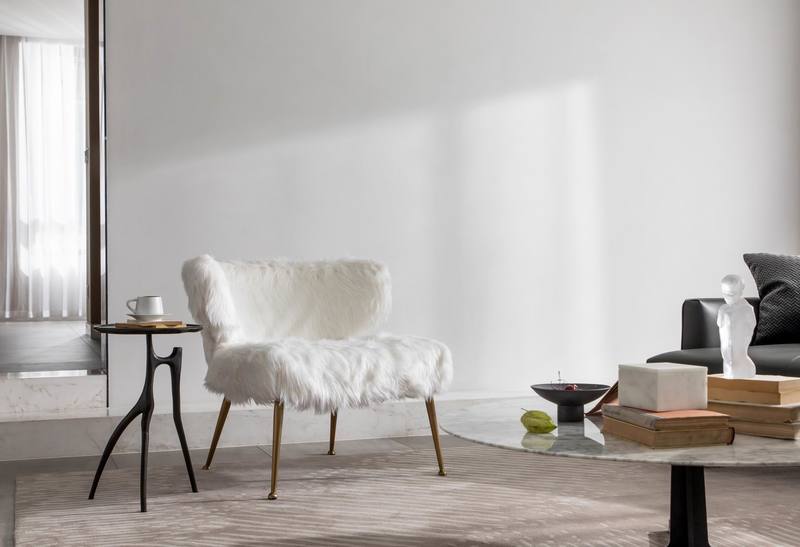 深圳羅湖區(qū)極簡風(fēng)80平方復(fù)式小戶型裝修設(shè)計白色休閑單椅 深圳羅湖區(qū)極簡風(fēng)80平方復(fù)式小戶型裝修設(shè)計白色休閑單椅