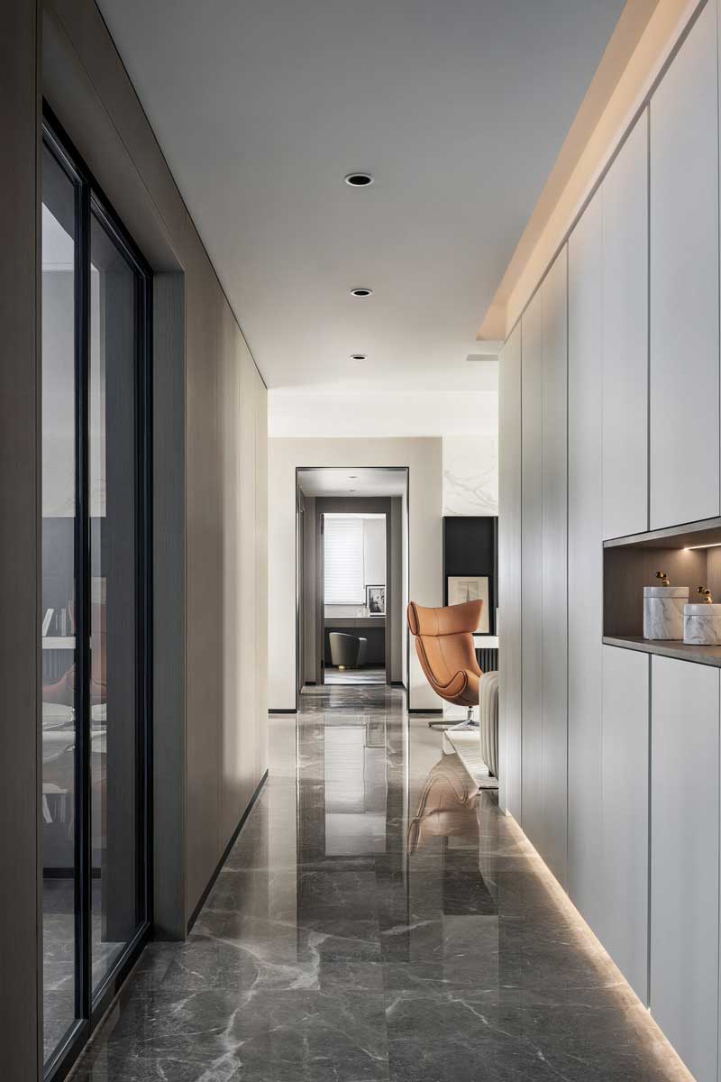 門深圳鹽田現(xiàn)代簡(jiǎn)約家居住宅裝修設(shè)計(jì)門廳