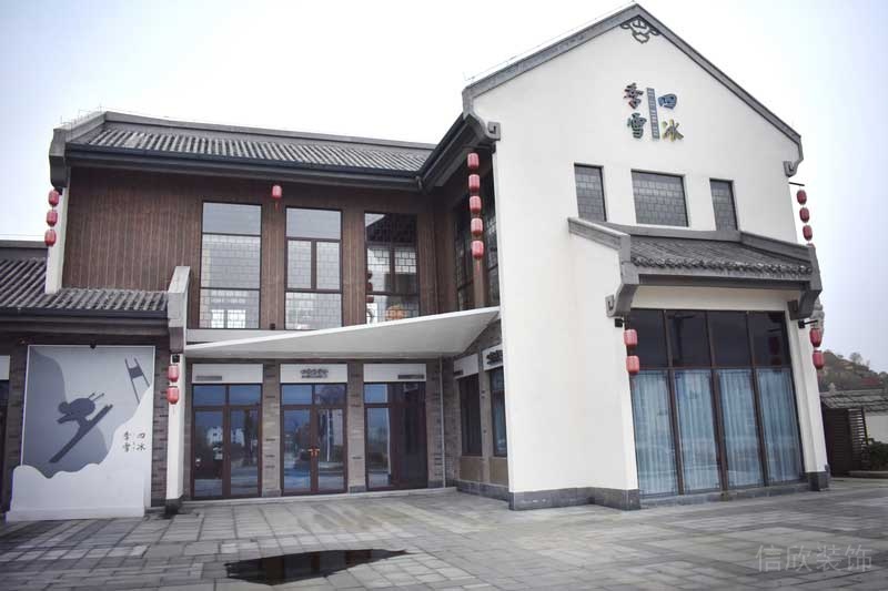 深圳鹽田區(qū)現(xiàn)代中式風(fēng)格辦公室裝修設(shè)計外觀