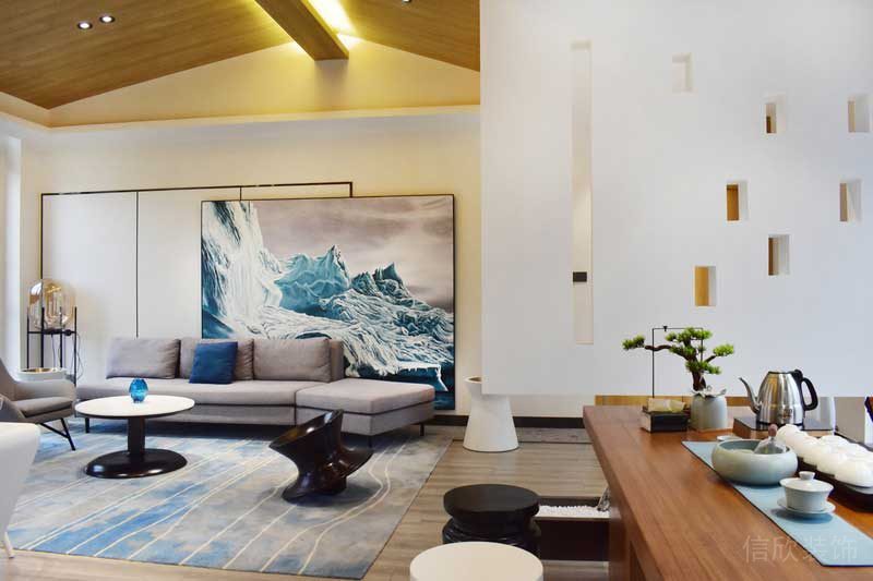 深圳鹽田區(qū)現(xiàn)代中式風(fēng)格辦公室裝修設(shè)計氛圍調(diào)性