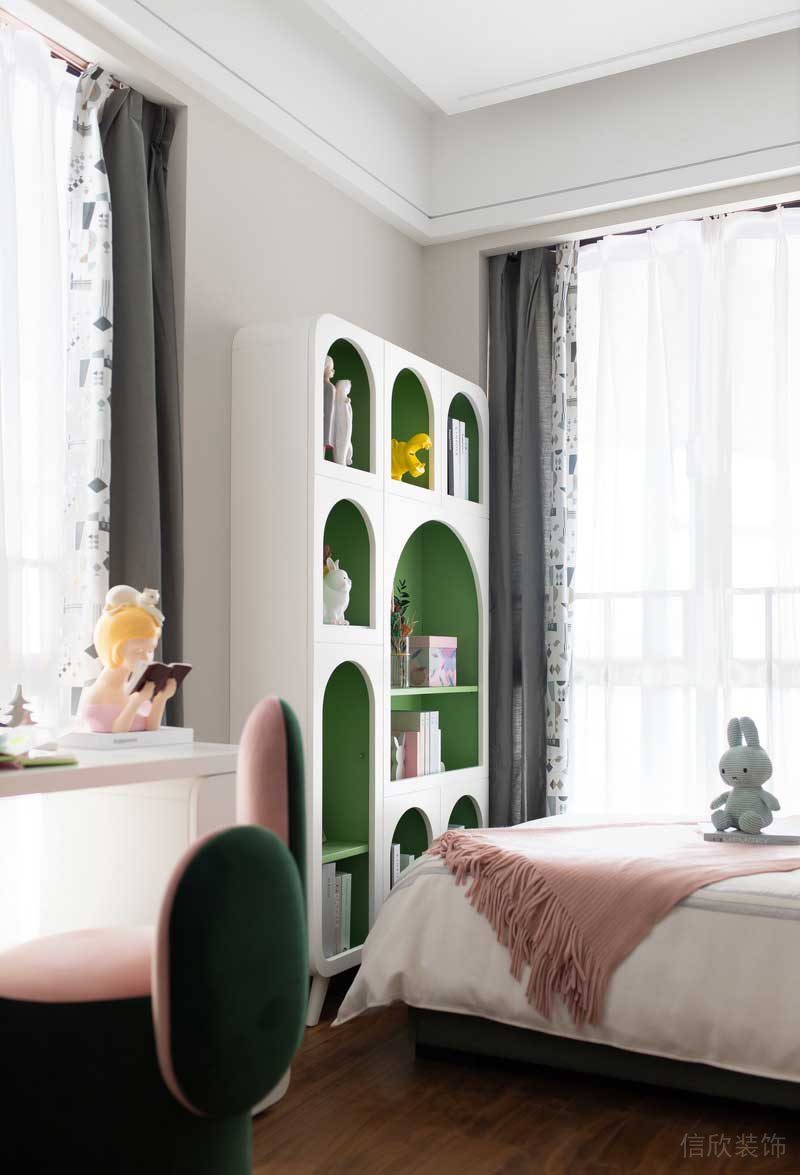 深圳龍崗坂田萬(wàn)科第五園輕奢風(fēng)大戶型樣板間設(shè)計(jì)兒童房裝飾柜 深圳龍崗坂田萬(wàn)科第五園輕奢風(fēng)大戶型樣板間設(shè)計(jì)兒童房裝飾柜