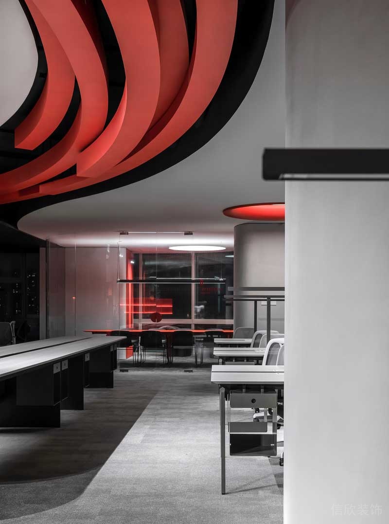 深圳南山前?，F(xiàn)代風(fēng)格辦公室裝修設(shè)計地面鋪貼