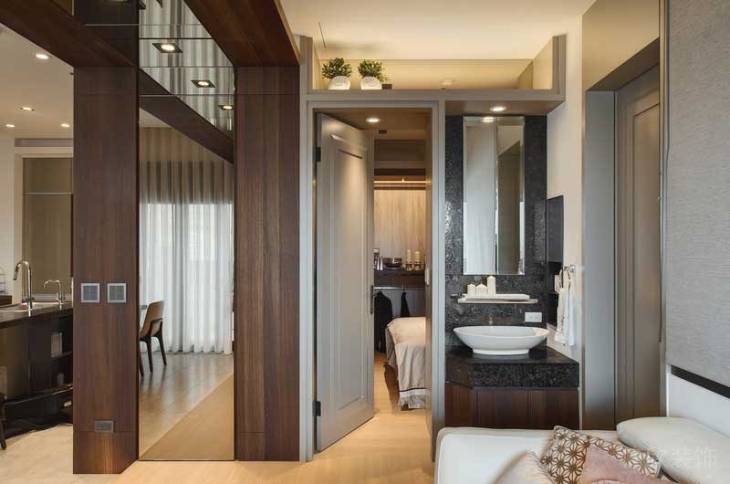 深圳福田區(qū)景田輕奢風(fēng)小戶型裝修設(shè)計(jì)燈光效果