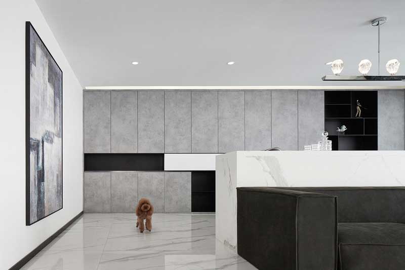 深圳寶安西鄉(xiāng)高級(jí)灰色調(diào)簡約家居裝修實(shí)景圖客廳裝飾畫