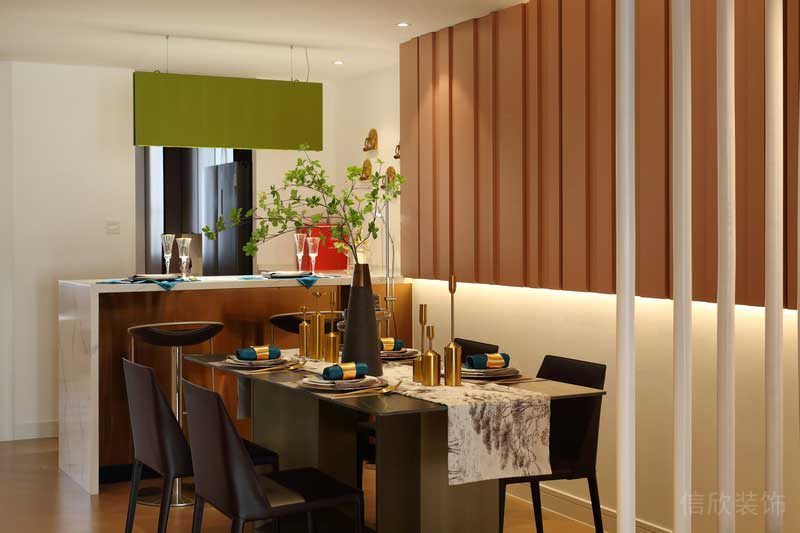 深圳羅湖區(qū)現(xiàn)代輕奢風(fēng)200平方家庭住房裝修餐廳 深圳羅湖區(qū)現(xiàn)代輕奢風(fēng)200平方家庭住房裝修餐廳