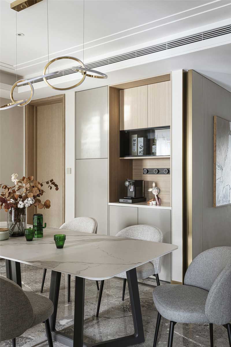 深圳龍崗區(qū)輕奢風(fēng)格家裝裝修餐桌餐椅