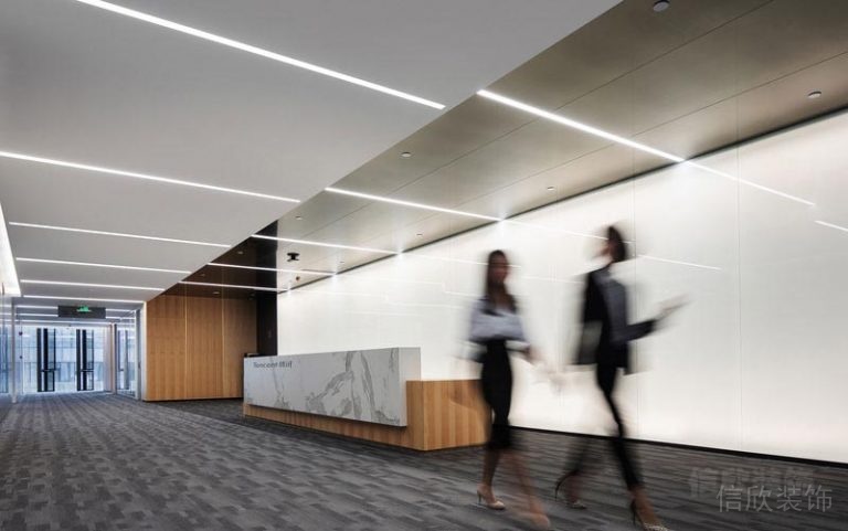 辦公室過道設(shè)計加厚地毯花紋直線形天花led設(shè)計過道