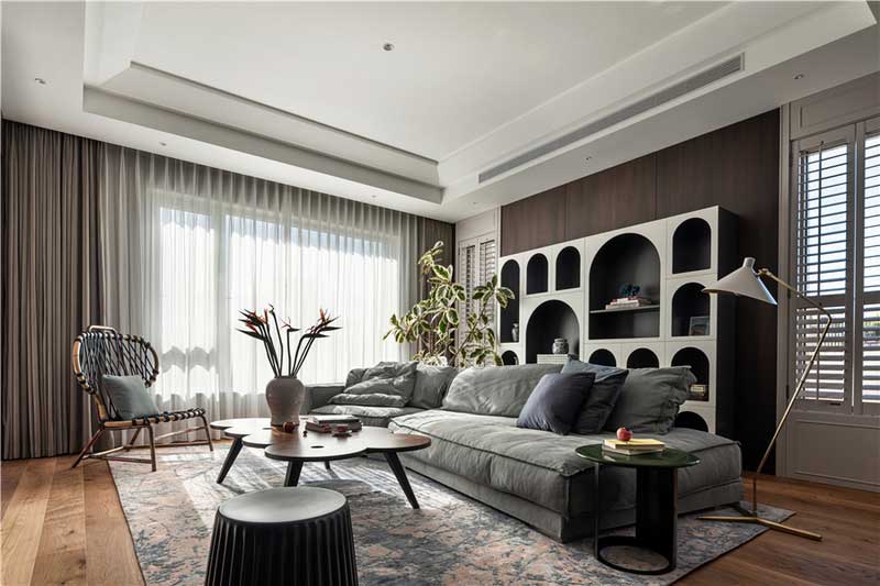 深圳寶安新中式田園風(fēng)別墅裝修客廳 深圳寶安新中式田園風(fēng)別墅裝修客廳