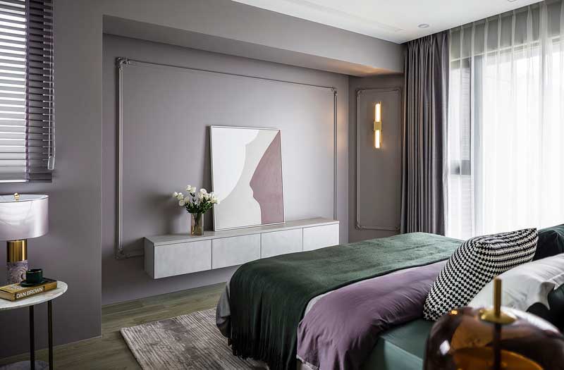 深圳羅湖輕奢風(fēng)格家庭新房裝修設(shè)計(jì)工程主臥軟裝陳設(shè) 深圳羅湖輕奢風(fēng)格家庭新房裝修設(shè)計(jì)工程主臥軟裝陳設(shè)