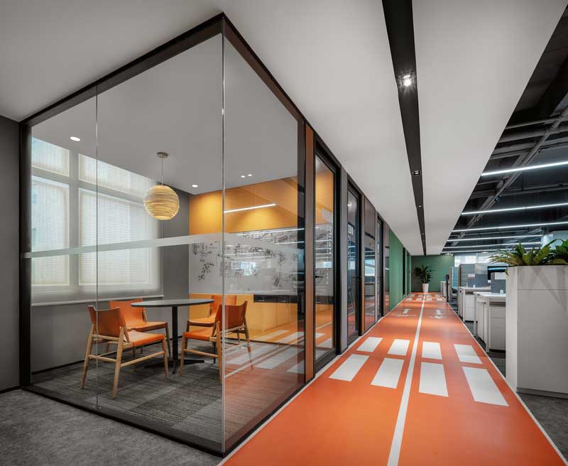 黑色邊框玻璃隔斷墻