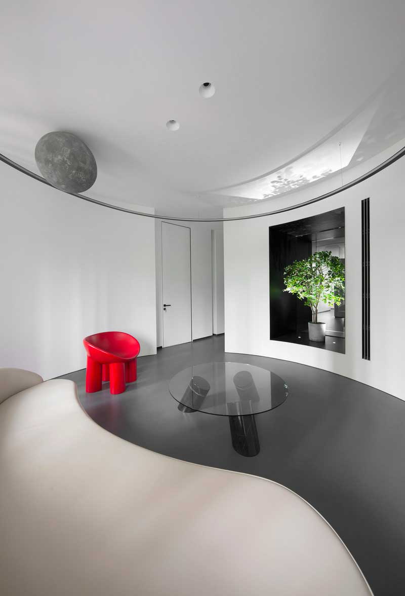 深圳寶安黑白色調(diào)辦公室接待區(qū)裝修 深圳寶安黑白色調(diào)辦公室接待區(qū)裝修