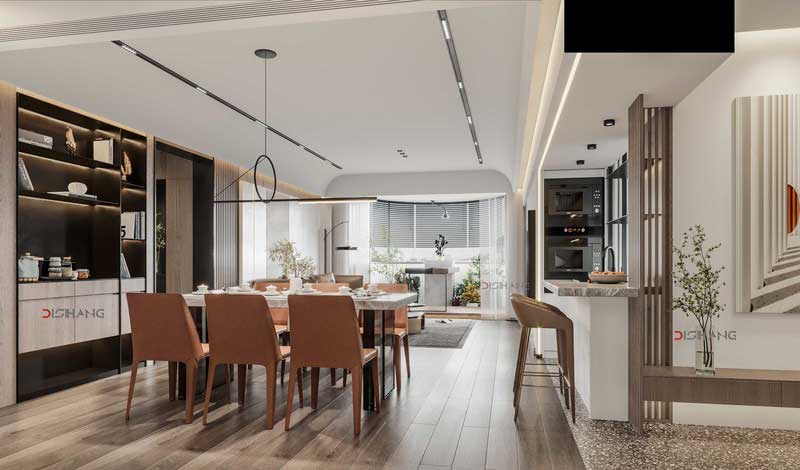 南山區(qū)現(xiàn)代北歐風(fēng)格家居住宅裝修客廳