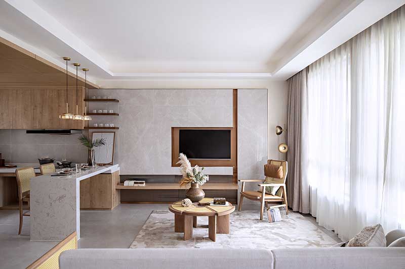 深圳南山區(qū)別墅裝修設(shè)計(jì)-一層客廳電視墻 深圳南山區(qū)別墅裝修設(shè)計(jì)-一層客廳電視墻