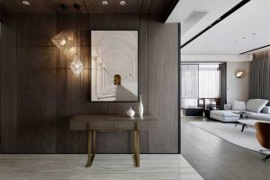 深圳龍華區(qū)2021年極簡風(fēng)格新房裝修案例玄關(guān)效果圖