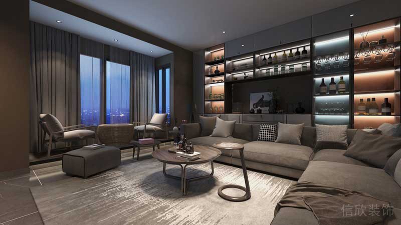 深圳羅湖現(xiàn)代美式家庭套房裝修實(shí)景圖客廳酒柜 深圳羅湖現(xiàn)代美式家庭套房裝修實(shí)景圖客廳酒柜