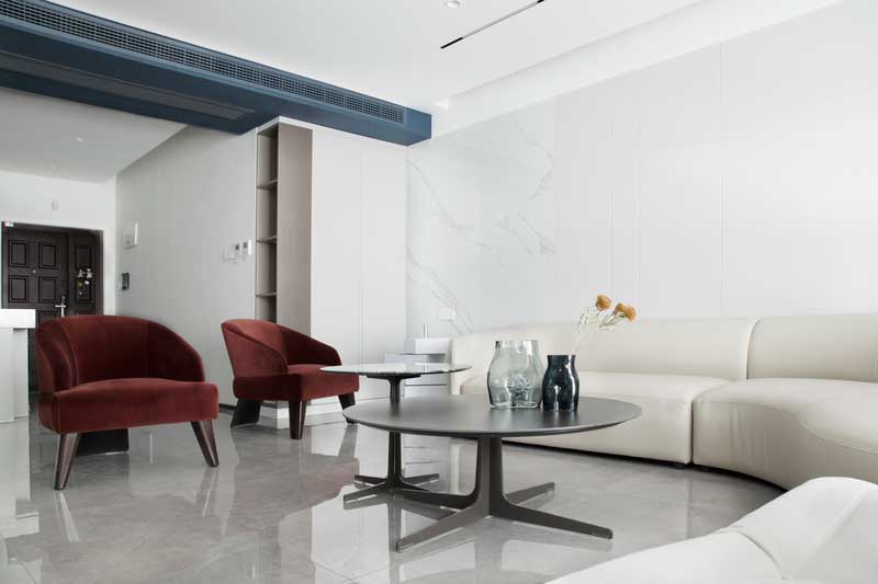 深圳南山中心區(qū)現(xiàn)代風格家居新房裝修客廳單人沙發(fā)