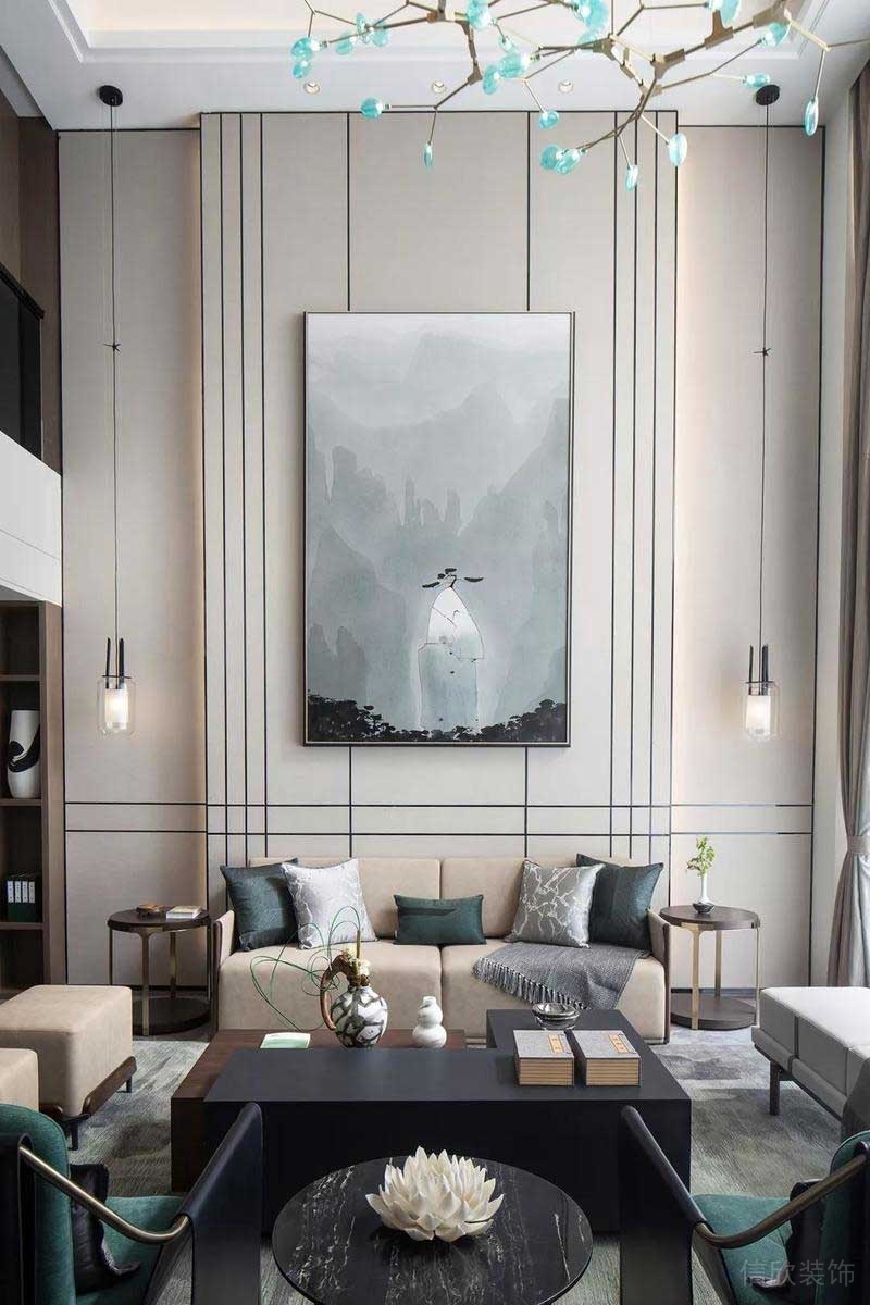 深圳龍崗碧桂園輕奢新中式復式小戶型樣板間設計客廳家具 深圳龍崗碧桂園輕奢新中式復式小戶型樣板間設計客廳家具