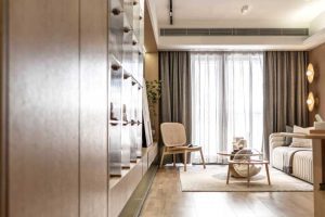 輕奢風裝修效果圖中央空調(diào)設(shè)計圖觀影區(qū)木質(zhì)地板