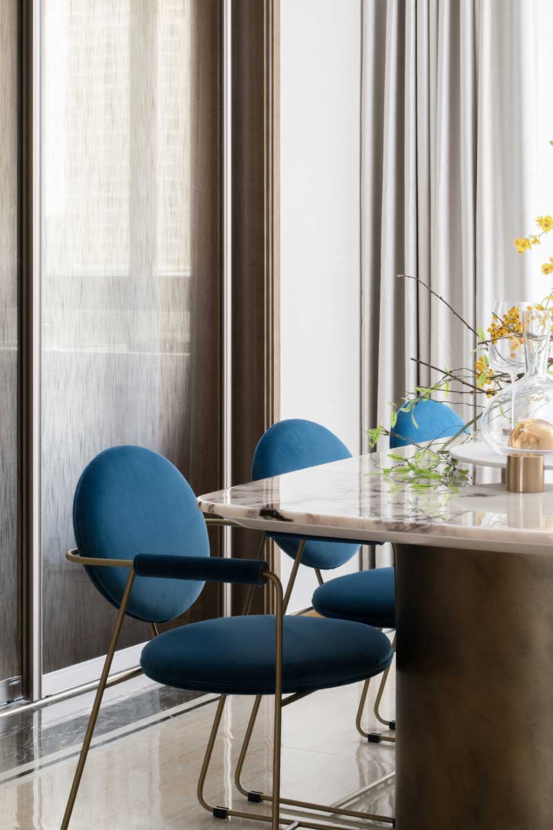 深圳羅湖萬(wàn)科三居室輕奢風(fēng)格樣板房設(shè)計(jì)案例餐椅 深圳羅湖萬(wàn)科三居室輕奢風(fēng)格樣板房設(shè)計(jì)案例餐椅